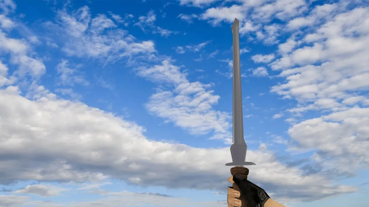 Скриншот Модель ножа Long Roman Sword v_ для CS 1.6: анимация осмотра, звуки, качество текстур