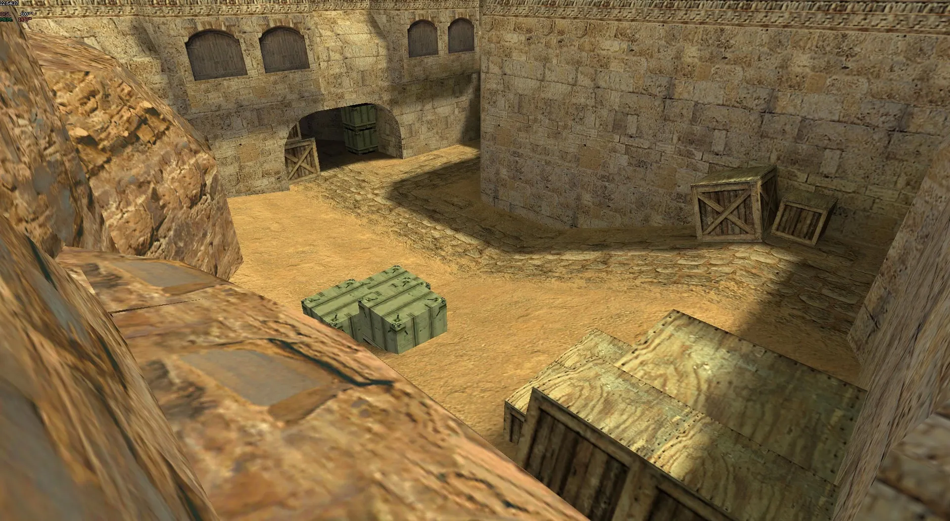 Скриншот  de_dust2_extended для CS 1.6: баланс сторон, точки, .nav для ботов, оптимизация wpoly/epoly