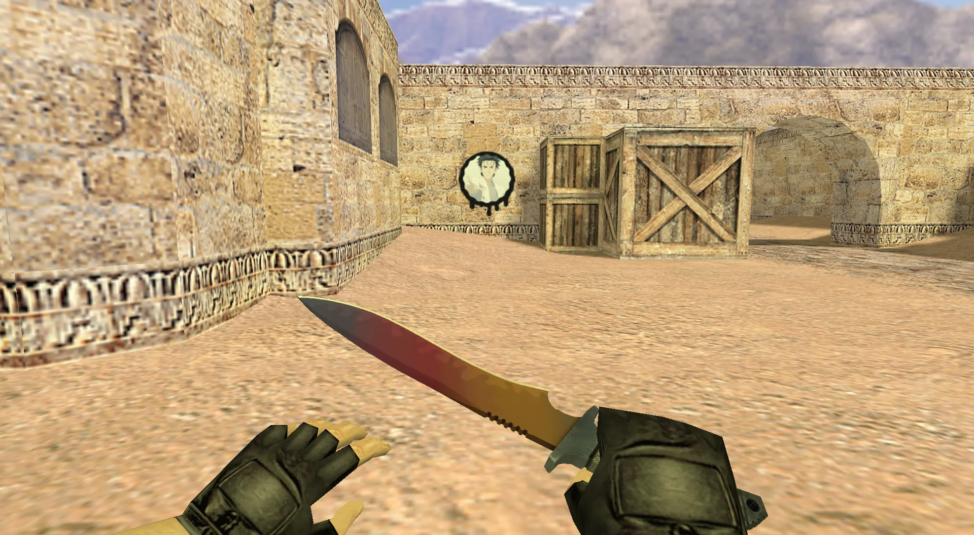 Скриншот Граффити «Ринтаро Окабэ» для CS 1.6 - Аниме граффити