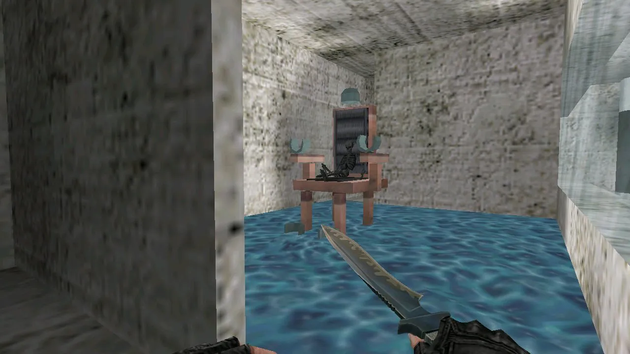 Скриншот  deathrun_alcatraz для CS 1.6: карта deathrun, тактические точки, .nav для ботов и оптимизация