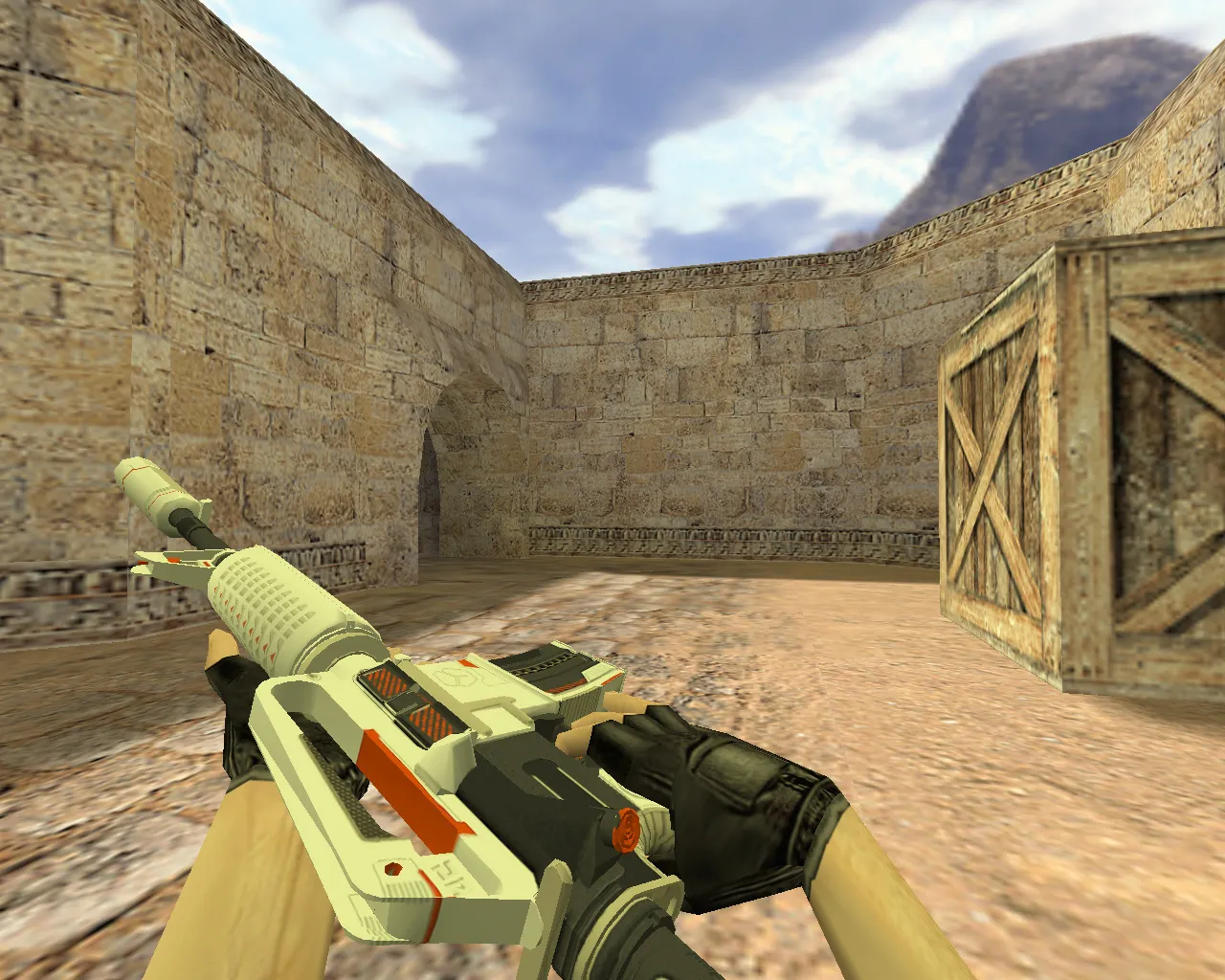 Скриншот Модель v_m4a1 механо-пушка для CS 1.6: p_m4a1, w_m4a1, звуки и анимация осмотра