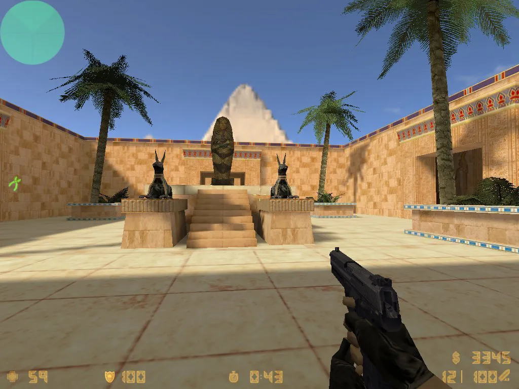 Скриншот  Карта de_temple_aegypt для CS 1.6 – Тактические возможности и детали