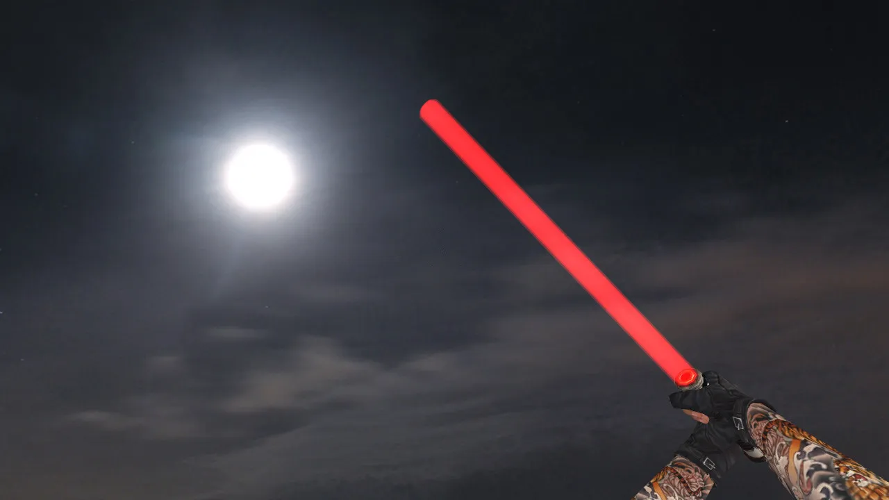 Скриншот Модель ножа «Red Lightsaber» v_knife для CS 1.6: звуки, анимация осмотра, текстуры и настройка для игры