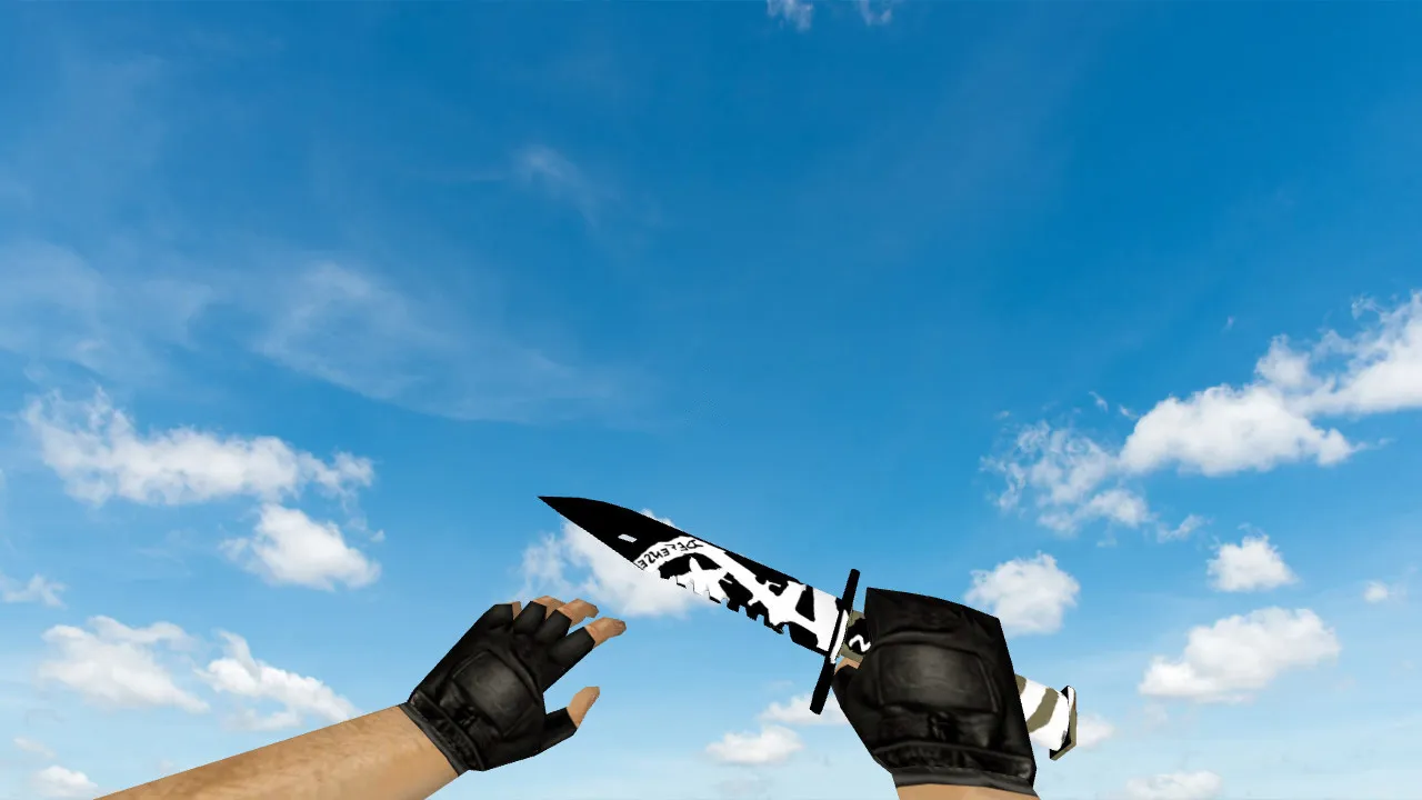 Скриншот Модель ножа v_ w_ p_ «Штык-нож M9 Пустынный повстанец» для CS 1.6: звук, анимация осмотра, текстуры