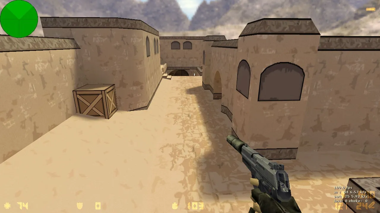 Скриншот  de_dust2_toon для CS 1.6: карта, тактики за Т и за КТ, оптимизация, .nav и баланс