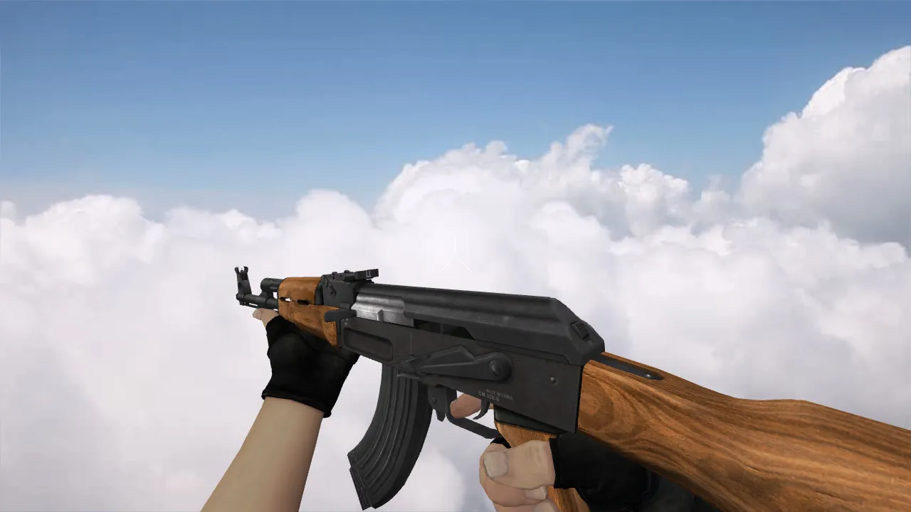 Скриншот  Модель «Classic-Offensive AK-47» (v_ и p_ модели) для CS 1.6: звуки, осмотр, текстуры