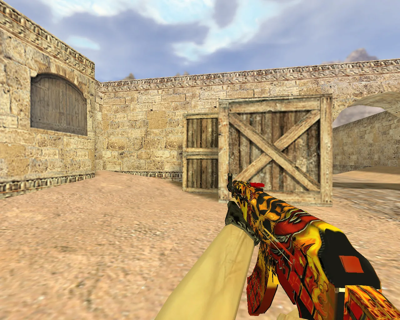 Скриншот Модель «АК-47 Чистилище» для CS 1.6: v_ модели, p_ модели, w_ модели, звуки и анимация осмотра