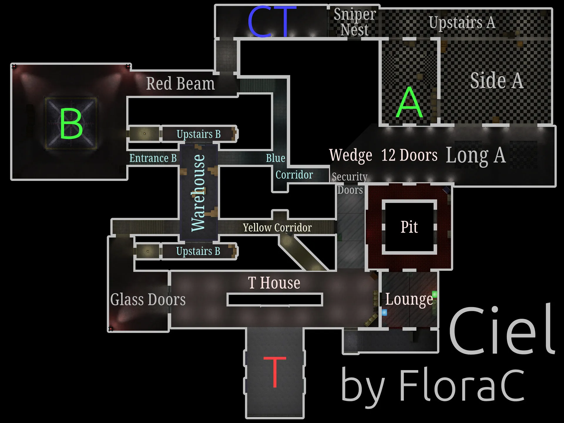 Скриншот  de_ciel_c1 карта для CS 1.6: точки, раунды, оптимизация и .nav для ботов