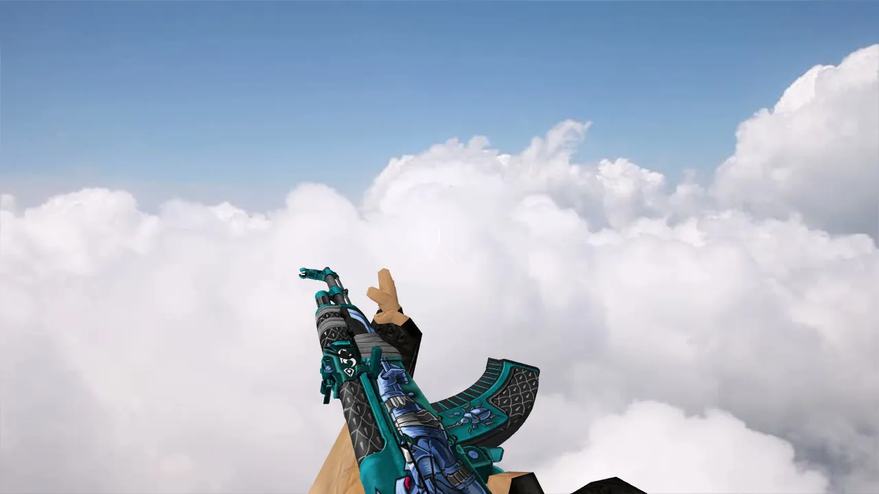 Скриншот Модель «AK-47 Anubis Blue» для CS 1.6 - Качество и Уникальность