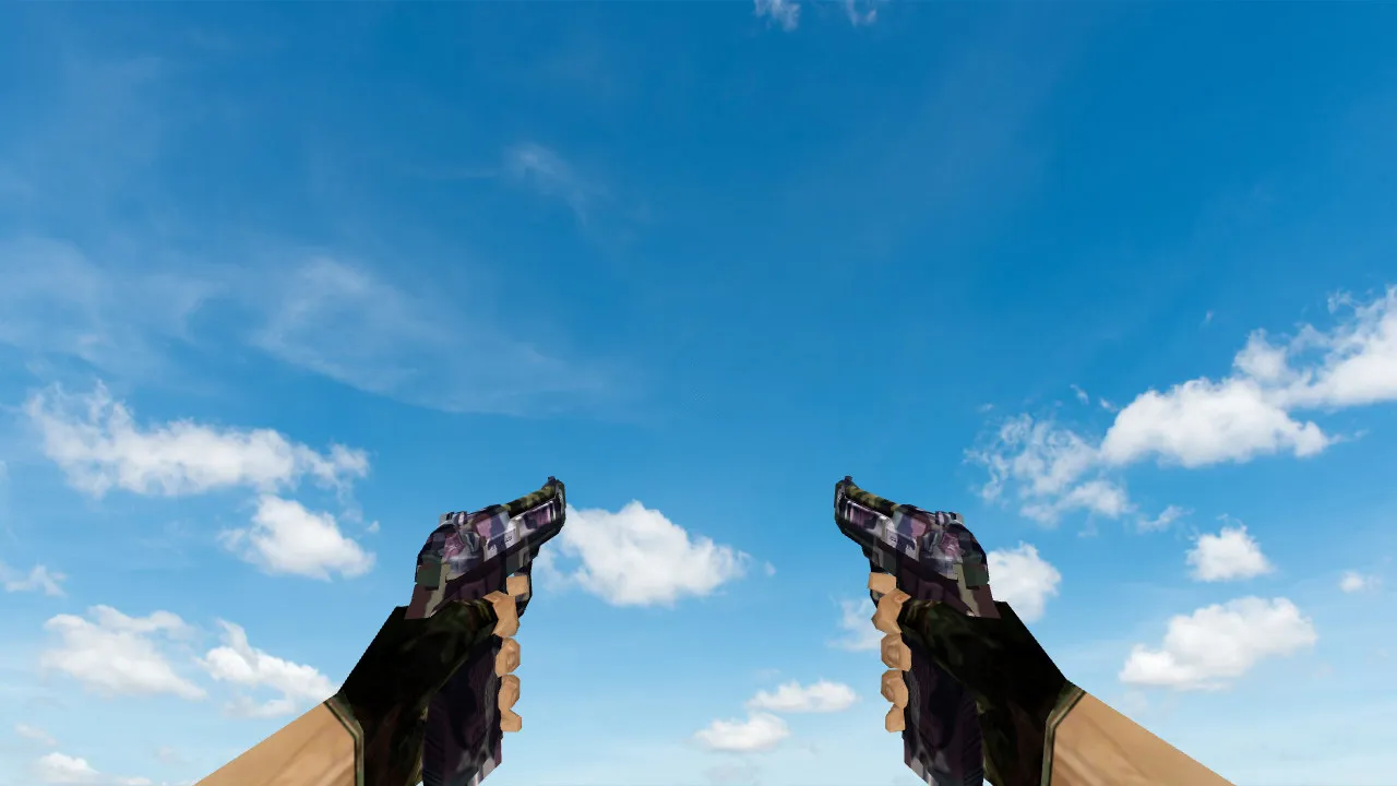 Скриншот  Пак моделей оружия «Полный пак камуфляж оружия» для CS 1.6: v_, p_, w_ модели, звуки, анимация осмотра