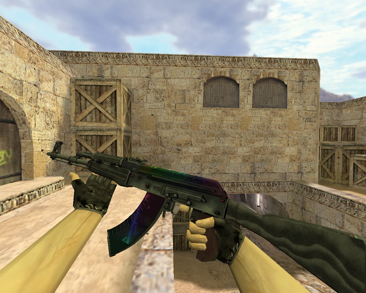 Скриншот Модель АК-47 Неоновый туман для CS 1.6 - Качественные текстуры и анимация