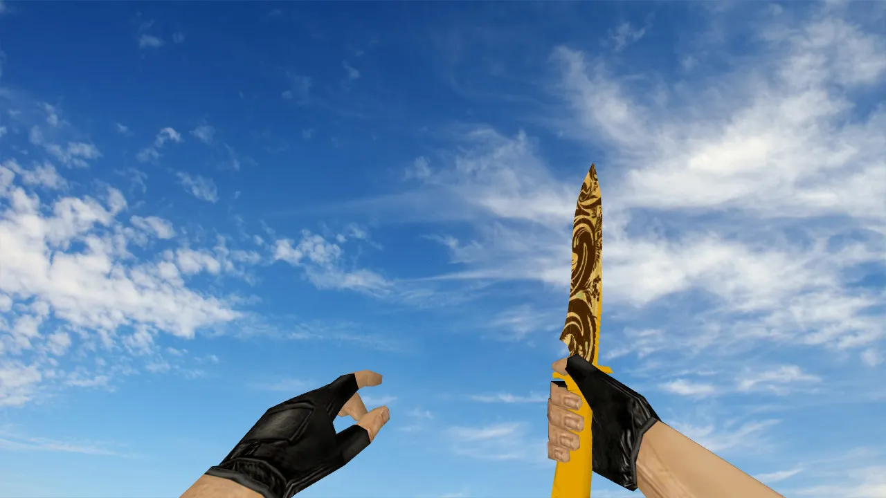 Скриншот Модель ножа Default Knife Batik-ed для CS 1.6: v_, p_, w_ файлы, звук, анимация осмотра и текстуры