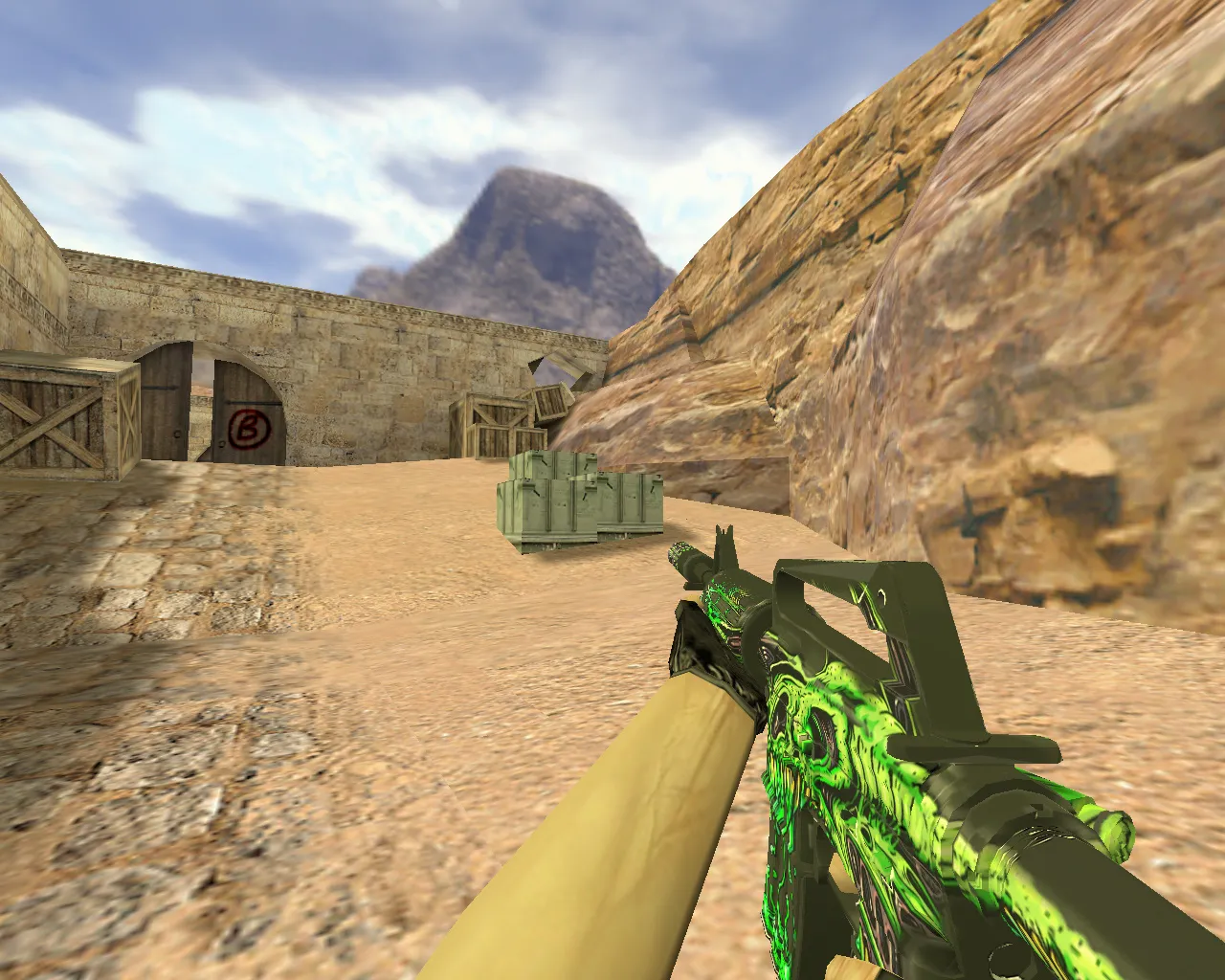 Скриншот Модель «M4A1 Токсичный» для CS 1.6: v_ и p_ модели, звуки, анимация осмотра и текстуры