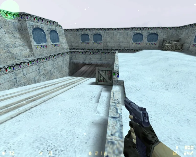 Скриншот  Карта de_xmas_dust для CS 1.6 - Сражения на зимних просторах