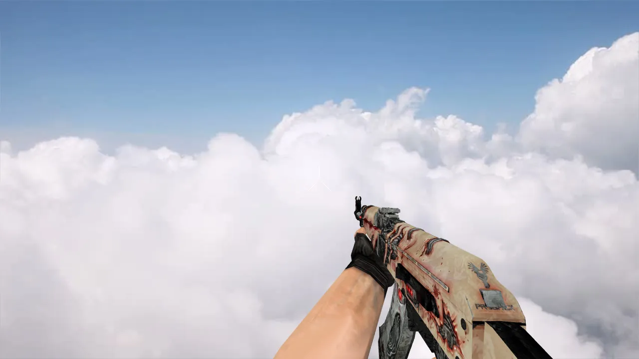 Скриншот Модель «AK-47 Payback» v_ p_ w_ для CS 1.6: звук, анимация осмотра, качество текстур