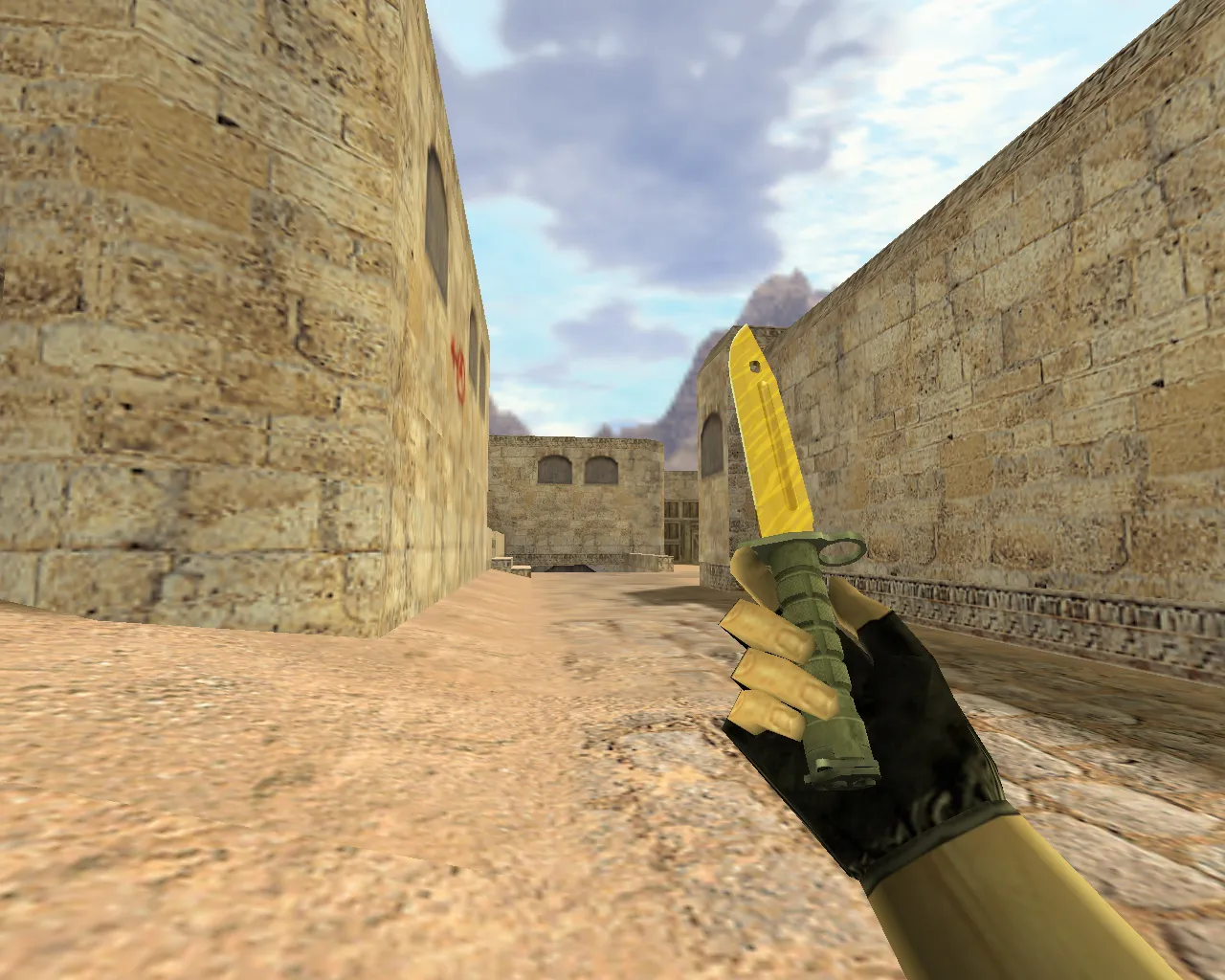 Скриншот Модель v_ «Штык-нож Зуб тигра» для CS 1.6: p_ и w_ файлы, звук, анимация осмотра и текстуры