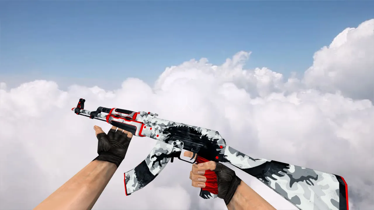 Скриншот Модель «AK-47 WarZilla Red Rage» для CS 1.6: v_, p_, w_ версии, звуки, анимация осмотра и норм текстуры