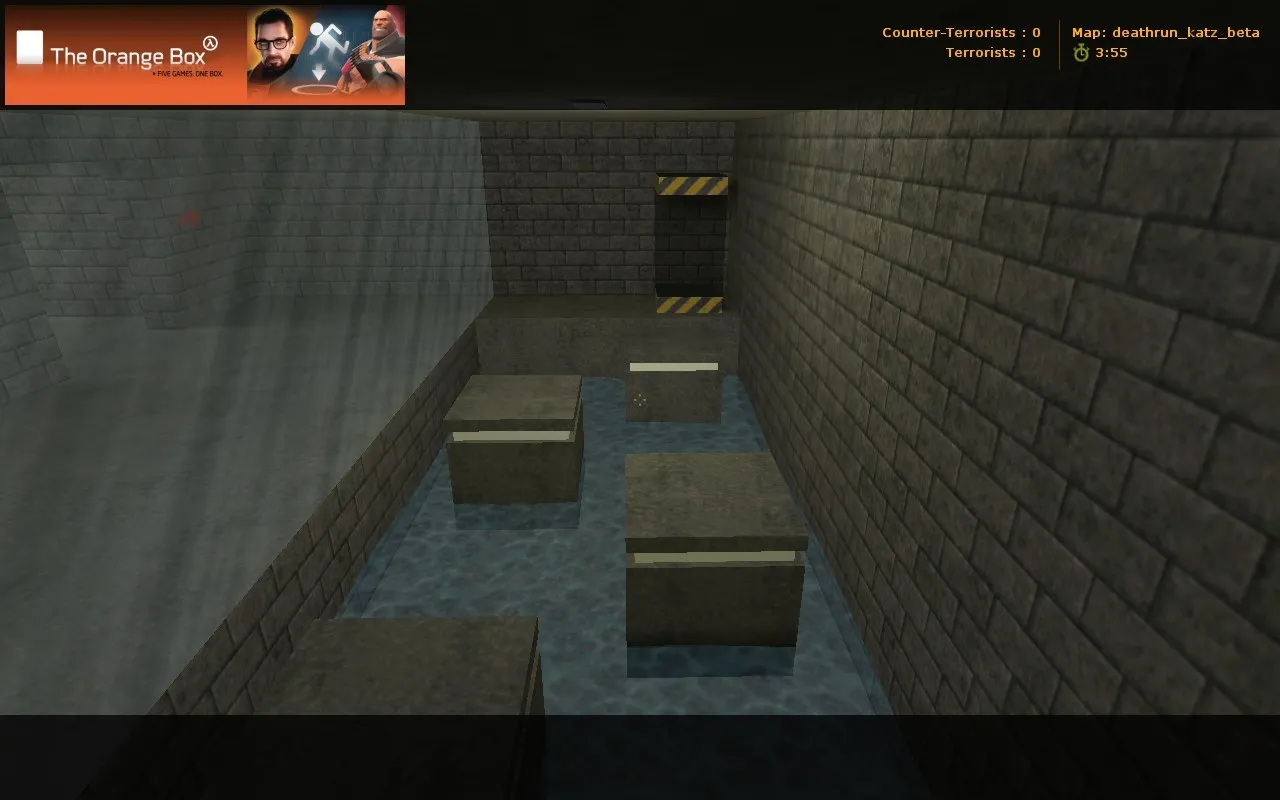 Скриншот  deathrun_katz_beta — карта deathrun для CS 1.6: раунды, ловушки, кт/т тактика и точки контроля