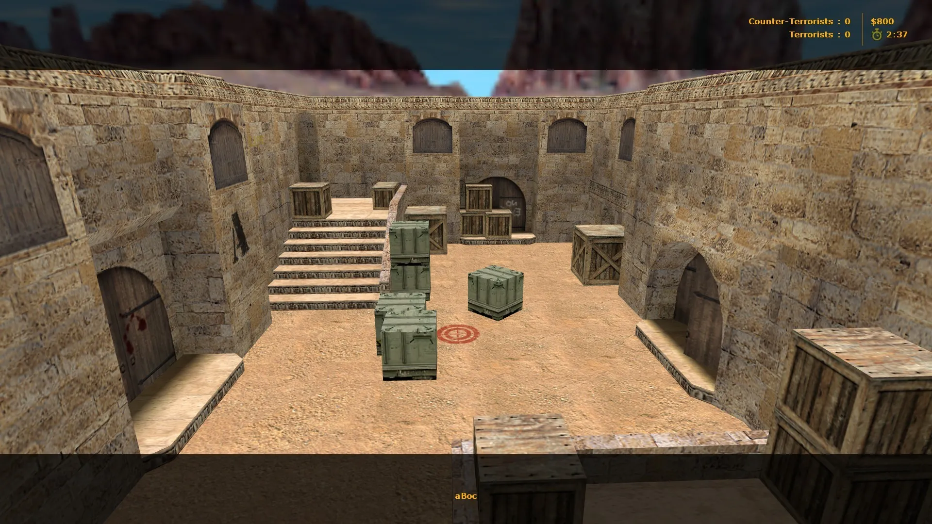 Скриншот  Карта de_dust_playme для CS 1.6: тактика за CT и T, точки на миде, оптимизация wpoly/epoly