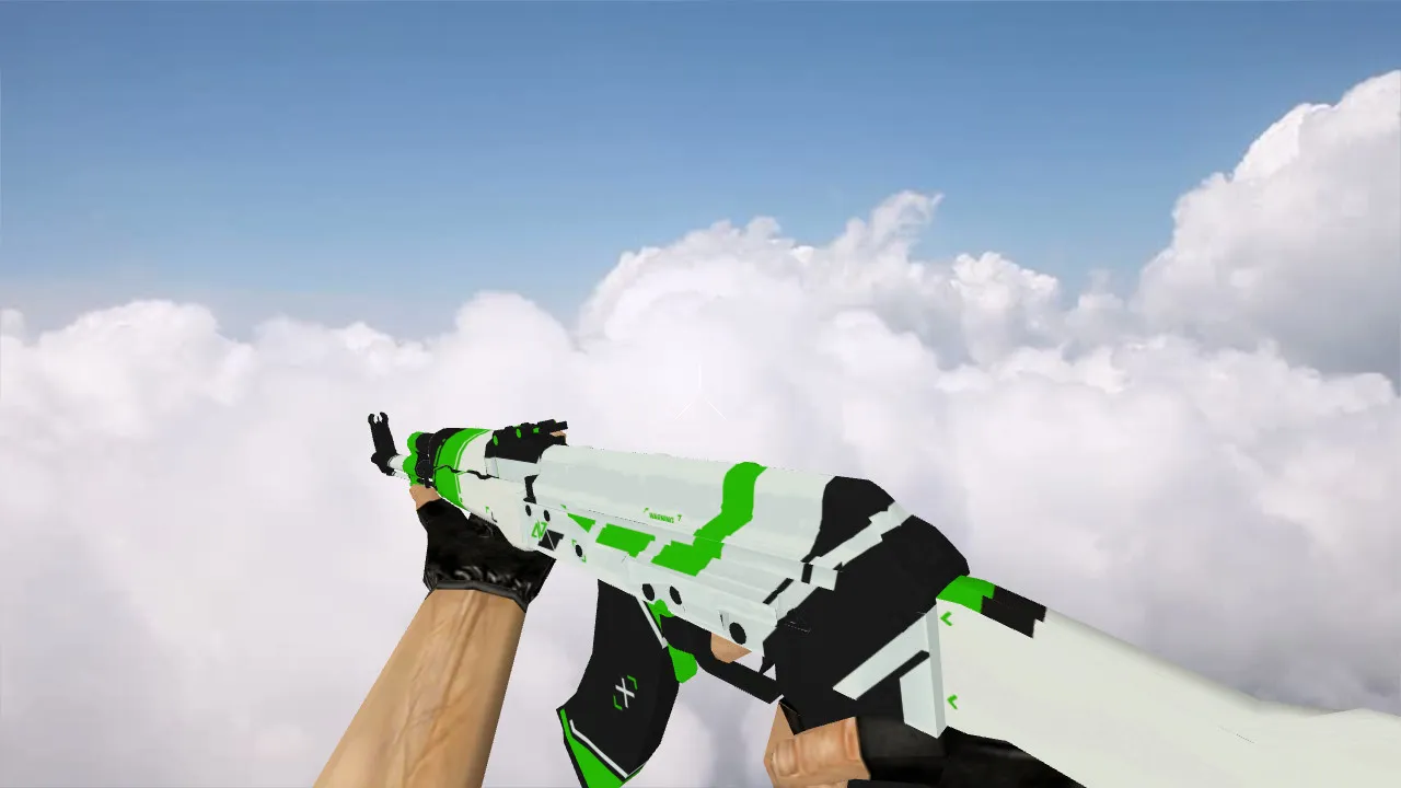Скриншот Модель 'AK-47 Green Asiimov' для CS 1.6 - Новая Эстетика