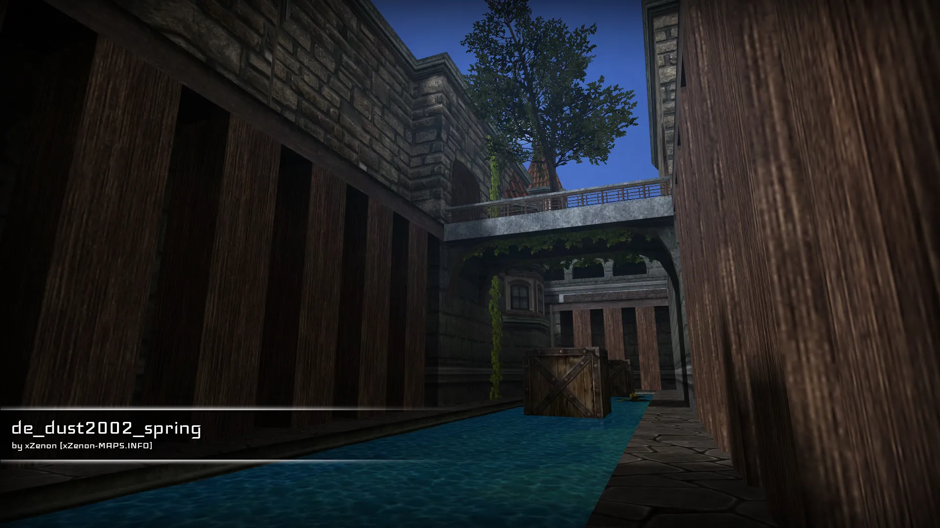 Скриншот  Карта de_dust2002_spring_b1 для CS 1.6: быстрый обзор, точки, тактика, .nav, оптимизация