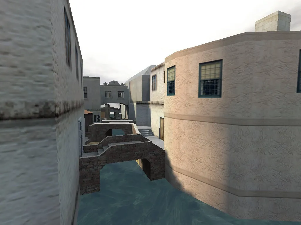 Скриншот de_canals для CS 1.6: тактика за CT/T, точки, .nav для ботов, оптимизация wpoly/epoly