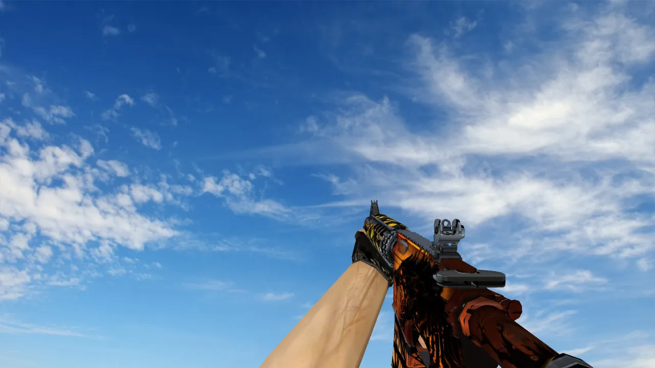 Скриншот Модель M4A4 Hound для CS 1.6: v_/p_/w_ модели, звуки, анимация осмотра, качество текстур