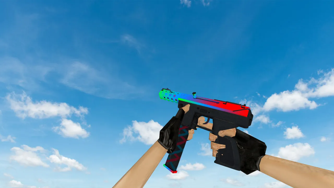 Скриншот Модель TEC-9 «Радужный» для CS 1.6 - Качество и уникальность