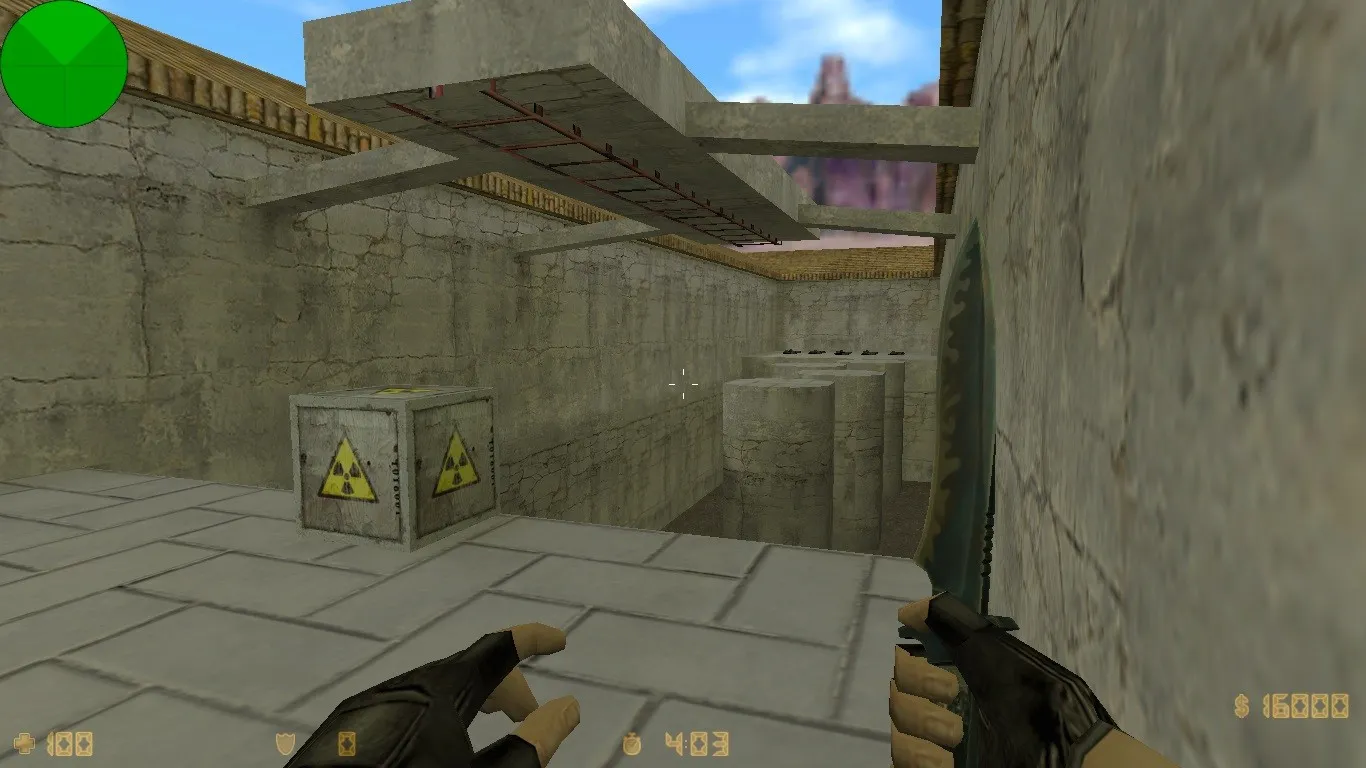 Скриншот  Карта deathrun_2h для CS 1.6: ловушки, респавн, точки для T/CT, .nav для ботов и оптимизация