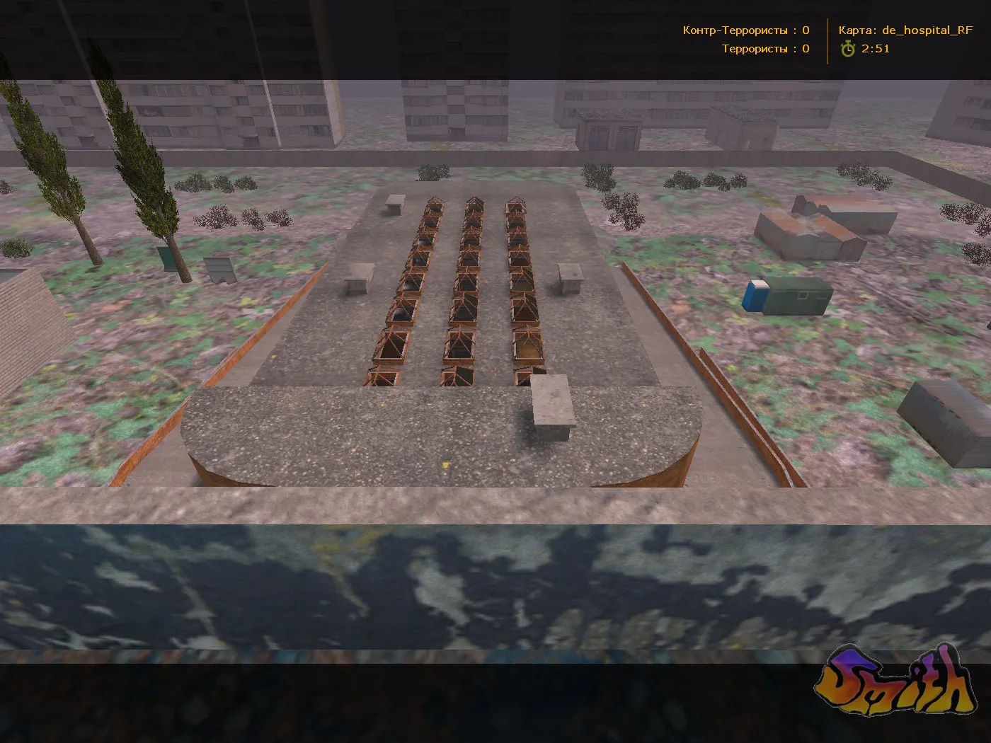 Скриншот  Карта de_hospital_rf для CS 1.6 - Подробное описание и стратегии