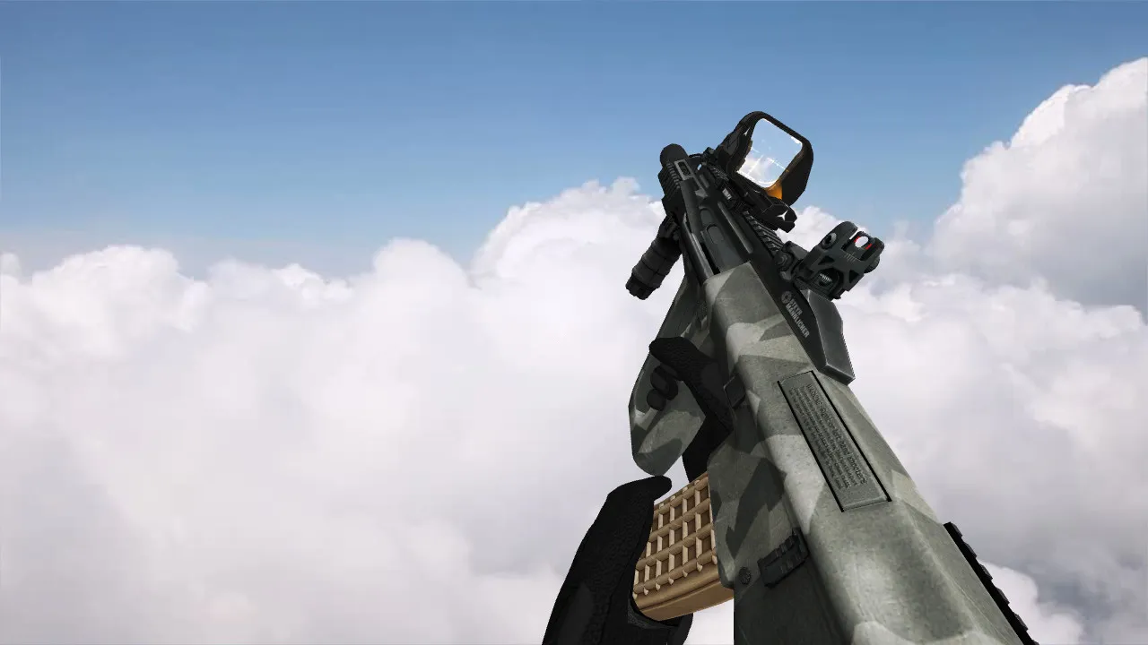 Скриншот Модель AUG A3 White Camo для CS 1.6 – Идеальный выбор