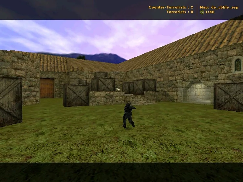 Скриншот  de_cbble_esp — DE карта для CS 1.6: точки, навигация ботов, оптимизация и настройка