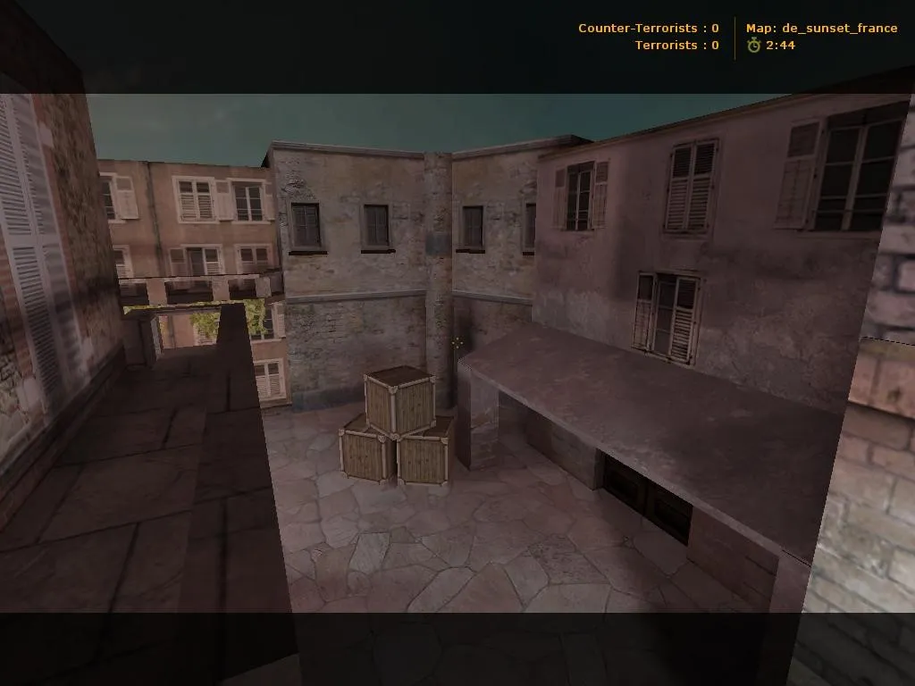 Скриншот  Карта de_sunset_france для CS 1.6 - Тактическое превосходство на новом уровне