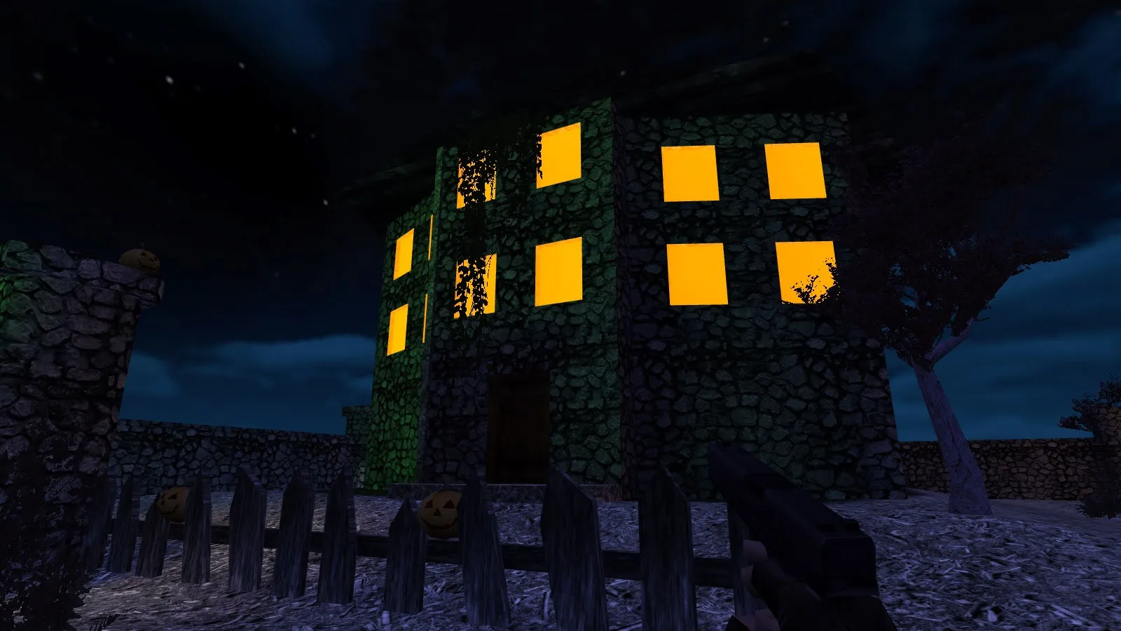 Скриншот  Карта de_halloween_night для CS 1.6: баланс сторон, точки, .nav для ботов, оптимизация wpoly/epoly