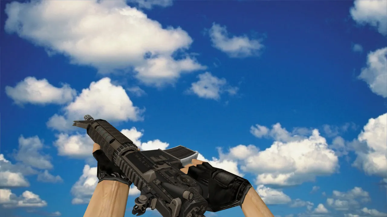 Скриншот Модель M4A4 Pokerface v_ для CS 1.6: p_ и w_ модели, звуки, анимация осмотра