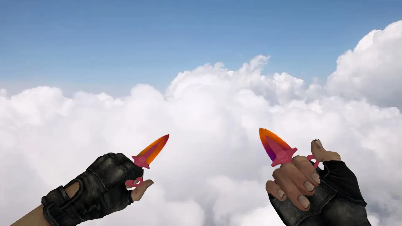 Скриншот Модель «Тычковые ножи «Градиент» v2» v_ и p_ для CS 1.6: звуки, анимация осмотра, качество текстур