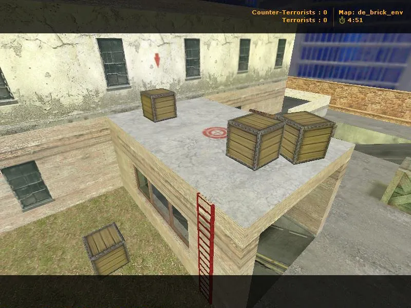 Скриншот  de_brick_env для CS 1.6: тактика, точки, .nav для ботов, оптимизация wpoly/epoly