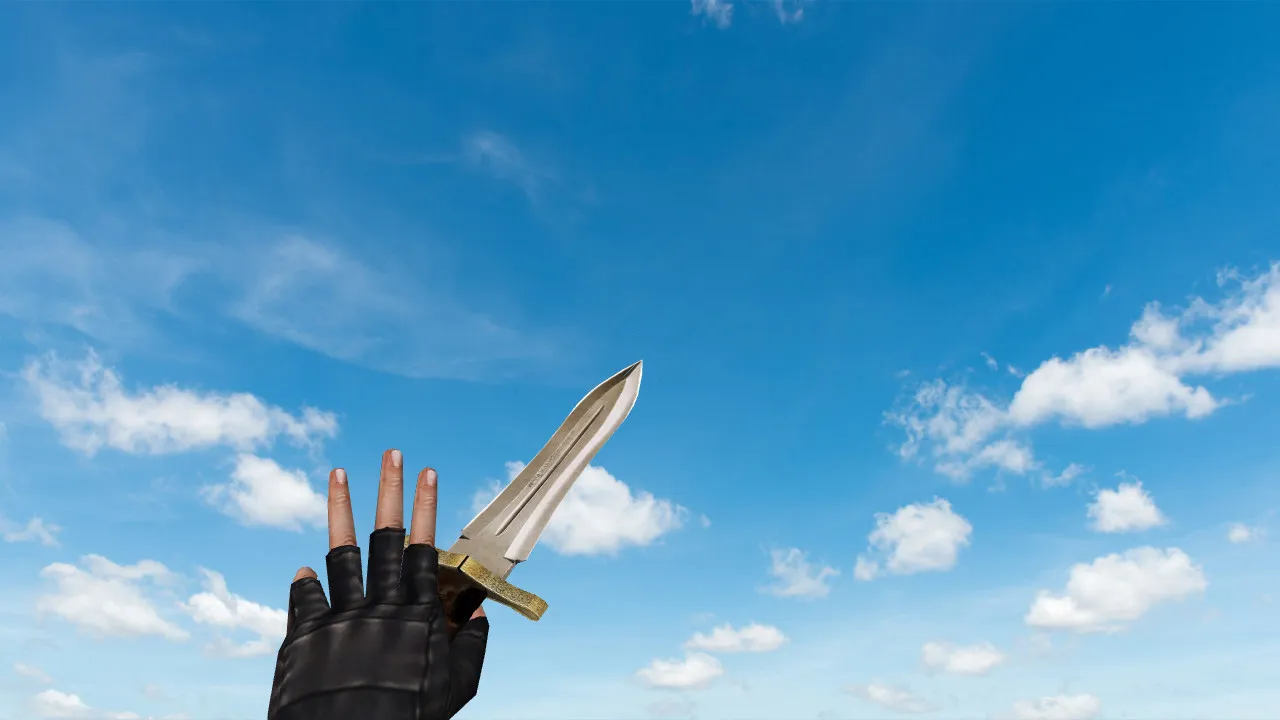 Скриншот  Модель ножа «CSO Hunting Dagger» v_ модели для CS 1.6: звуки, анимация осмотра, качество текстур