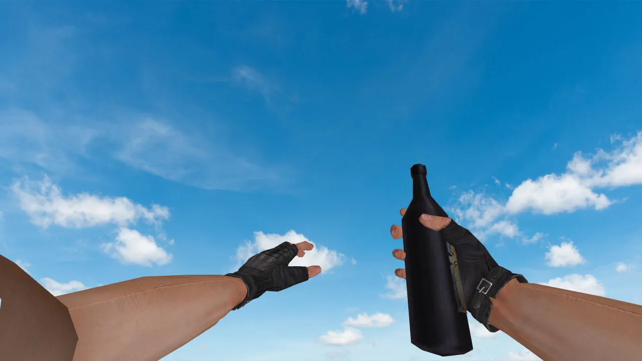 Скриншот  Модель «Bottle Grenade» для CS 1.6: v_ p_ w_ файлы, звуки, осмотр и текстуры гранаты