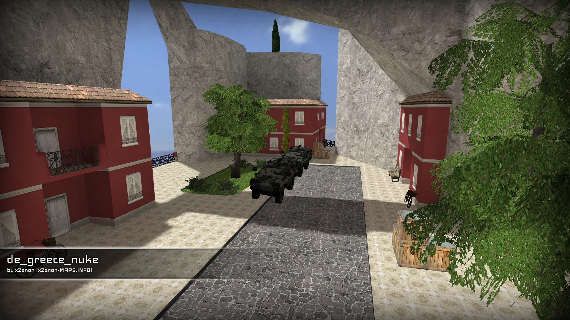 Скриншот  Карта de_greece_nuke_b3 для CS 1.6: точки, маршруты, .nav для ботов и оптимизация wpoly/epoly