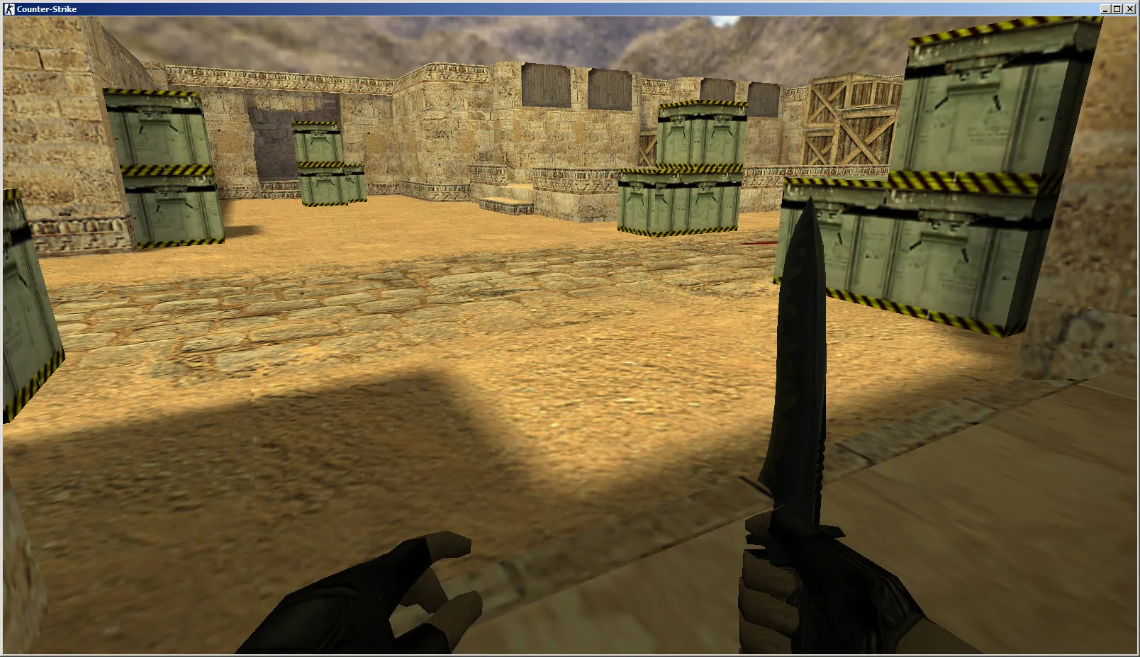 Скриншот  de_dust_bnd для CS 1.6: карта, точки для Т и КТ, bnd-стиль, .nav и оптимизация wpoly/epoly