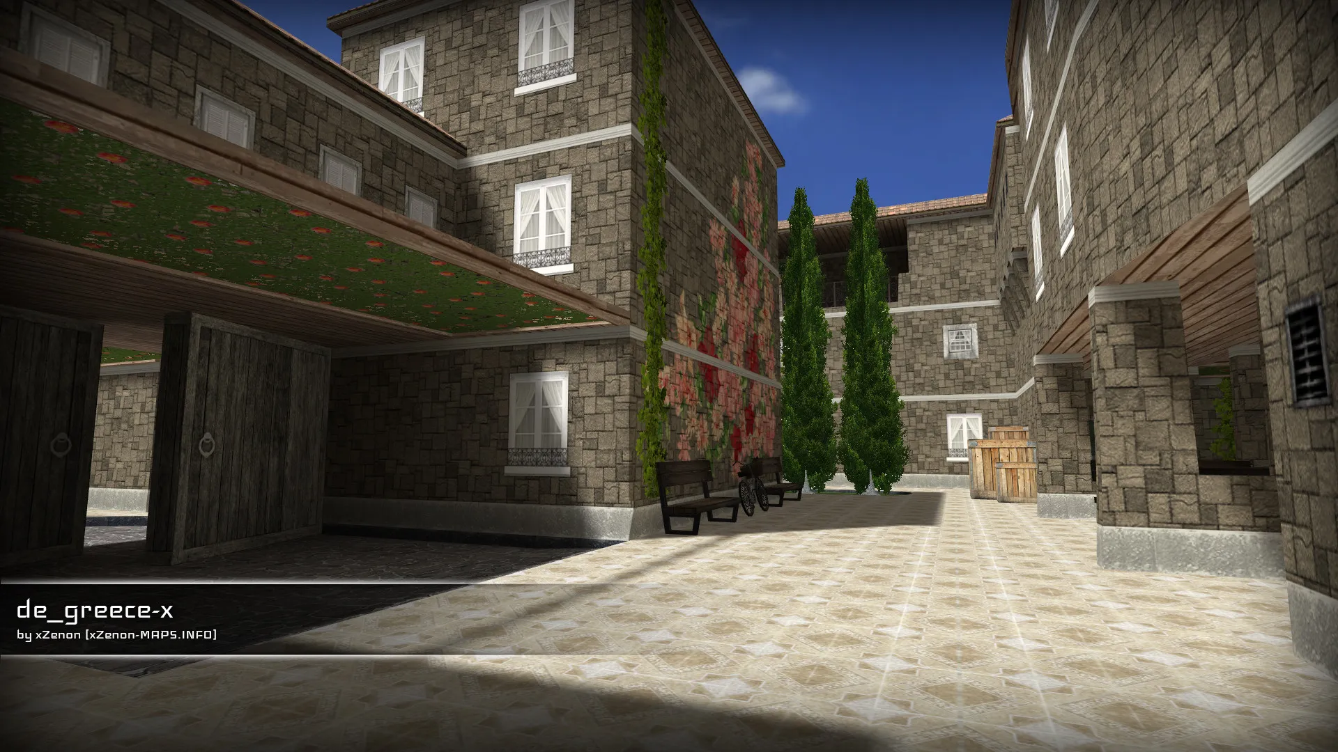 Скриншот  de_greece-x_b1 для CS 1.6: карта, навигация ботов, оптимизация и тактика за стороны