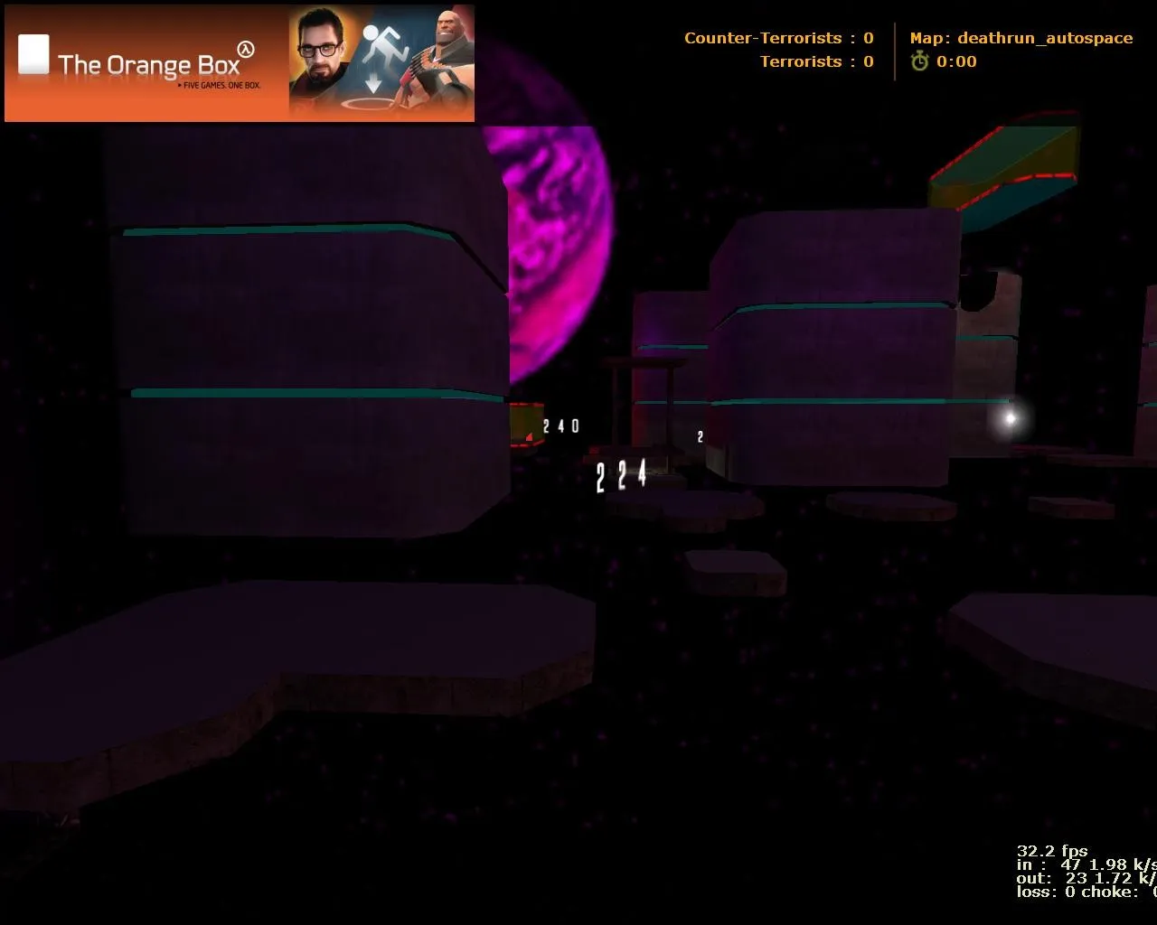 Скриншот  deathrun_autospace_beta1 для CS 1.6: карта deathrun, точки, боты (.nav), оптимизация wpoly/epoly