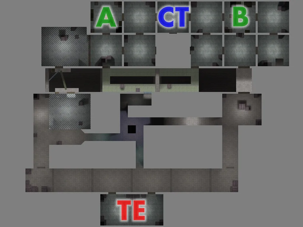 Скриншот  Карта de_fac_blue_pro для CS 1.6: баланс сторон, тактика, .nav для ботов и оптимизация wpoly/epoly