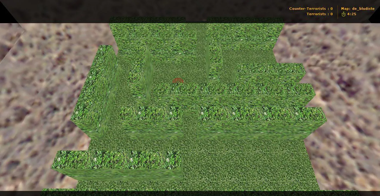 Скриншот de_bludiste для CS 1.6: обзор карты, тактики за CT и T, точки, .nav и оптимизация