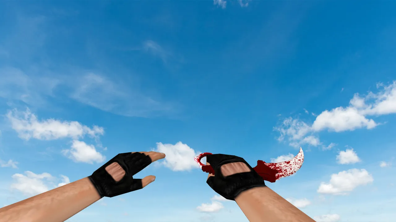 Скриншот Модель ножа Karambit Blood Edge v_ для CS 1.6: p_ и w_ модели, звуки, анимация осмотра