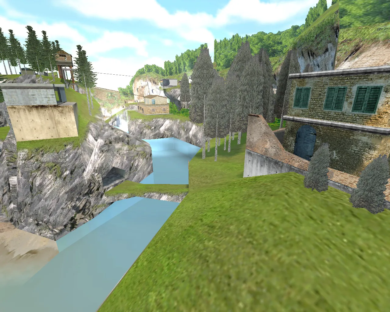 Скриншот  Карта de_mon для CS 1.6 - Тактические возможности и особенности