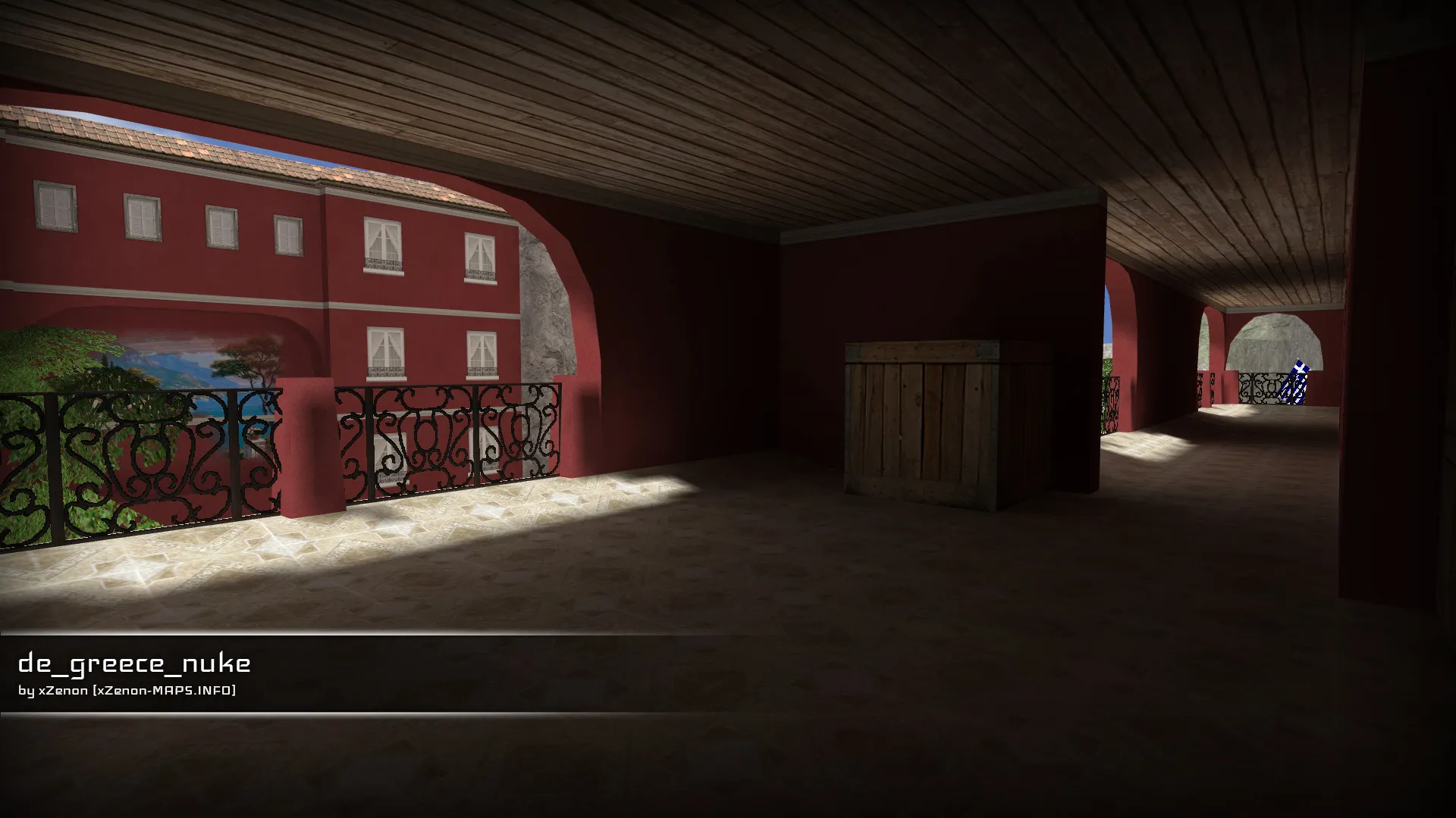 Скриншот  Карта de_greece_nuke_b3 для CS 1.6: точки, маршруты, .nav для ботов и оптимизация wpoly/epoly