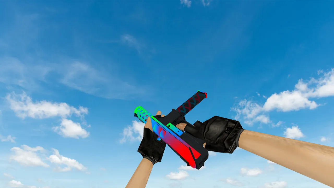 Скриншот Модель TEC-9 «Радужный» для CS 1.6 - Качество и уникальность