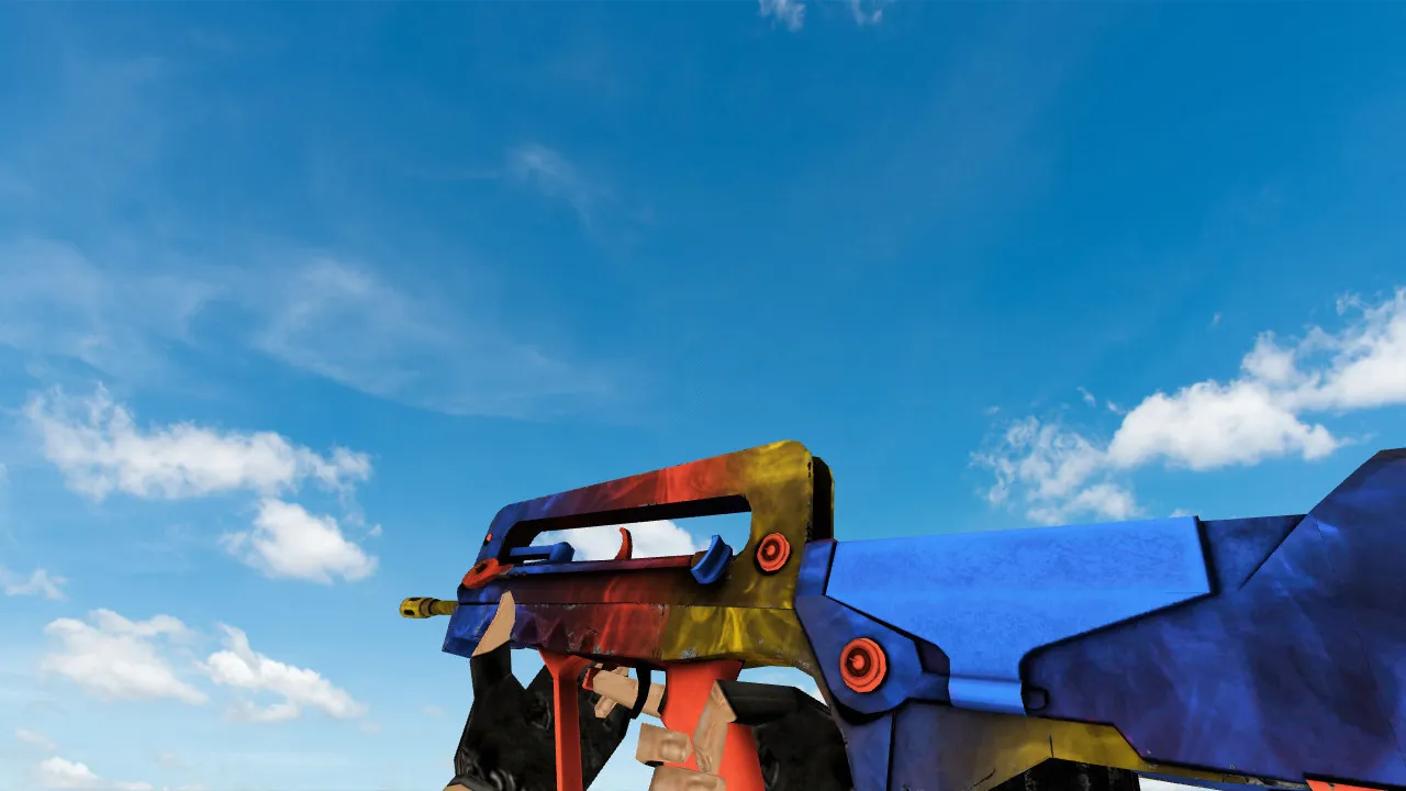 Скриншот Модель Famas 'Мраморный градиент' для CS 1.6 - Качественные текстуры и анимация